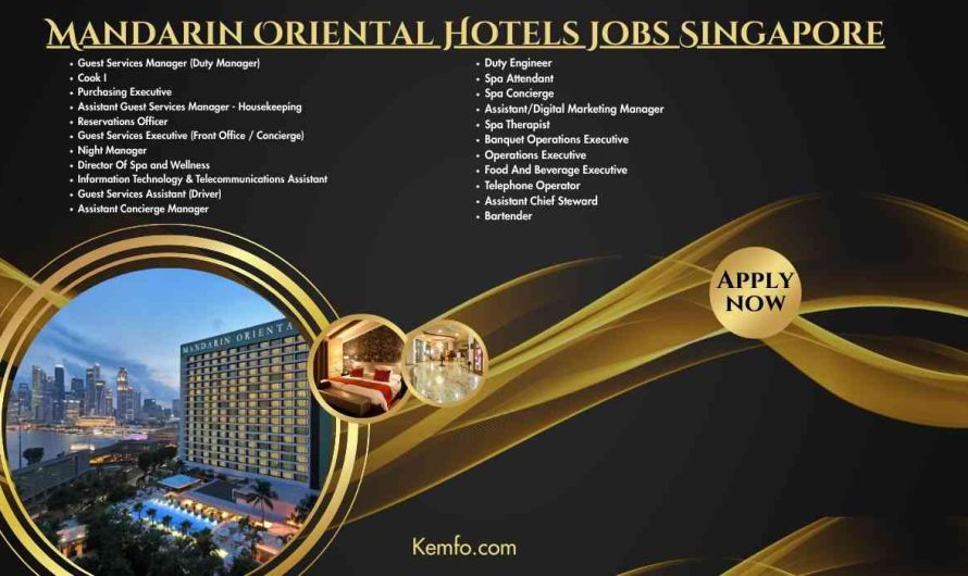 Mandarin Oriental Hotels Jobs Singapore