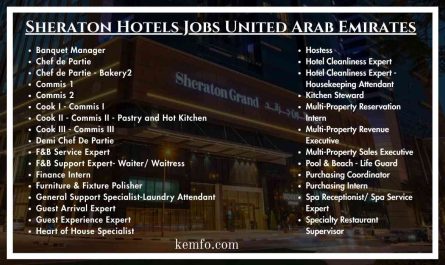Sheraton Hotels Jobs United Arab Emirates